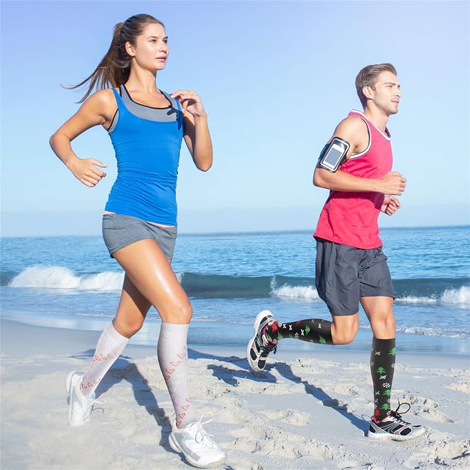 QUXIANG Compression Socks for Women & Men 15-20 mmHg, Best for Medical, Nursing, Running, Athletic, Varicose Veins, Travel - Image 3
