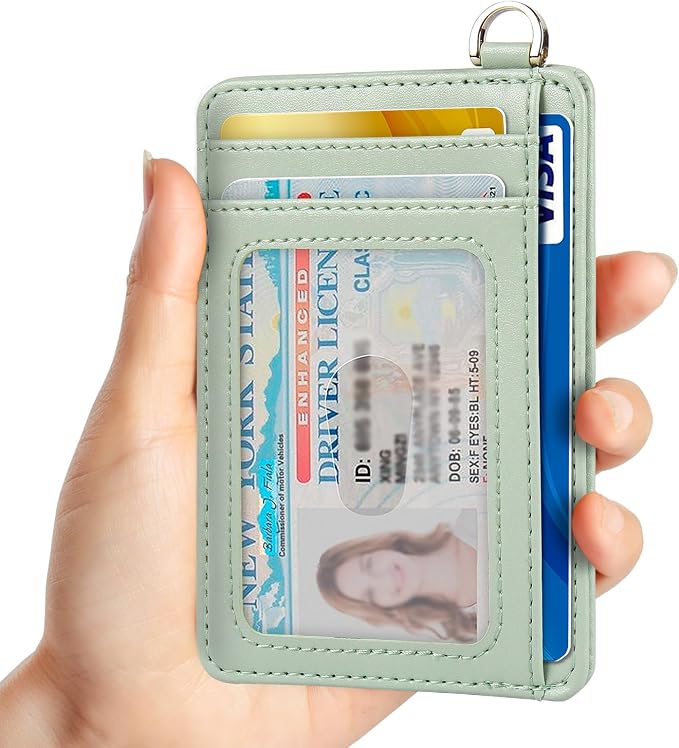 Slim Minimalist Front Pocket Wallet, RFID Blocking Credit Card Holder Wallet with Detachable D-Shackle for Men Women - Image 2