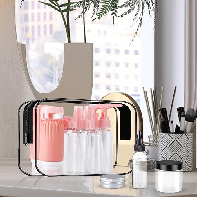 Travel Size Bottles for Toiletries 25Pack TSA Approved Toiletry Bottles Leak Proof Travel Kit with Clear Toiletry Bag Lotion Skincare Shampoo Cosmetic Container - Image 8