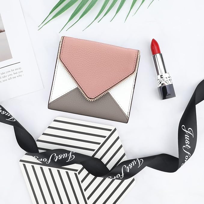 Ultra Thin Small Compact Leather Womens Girls Wallets RFID Blocking Credit Card Holder for Women - Image 4