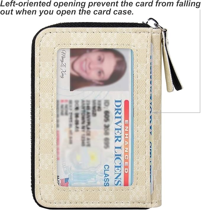 Credit Card Wallet, RFID Card Case Wallet, Zipper Card Cases Holder for Men Women, RFID Blocking, KeyChain Wallet, Compact Size Card Organizer Case for Women - Image 2
