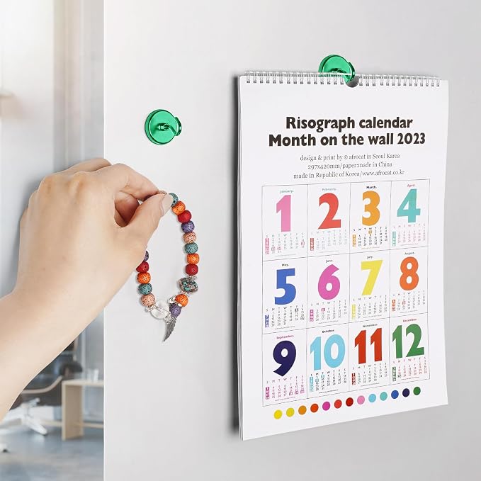FINDMAG Magnetic Hooks for Cruise Cabins, 110lbs Magnet Hooks | Heavy Duty Magnets Strong, Classroom Decor, Locker Organizer, Camping Essentials, 6 Pack, Green - Image 2