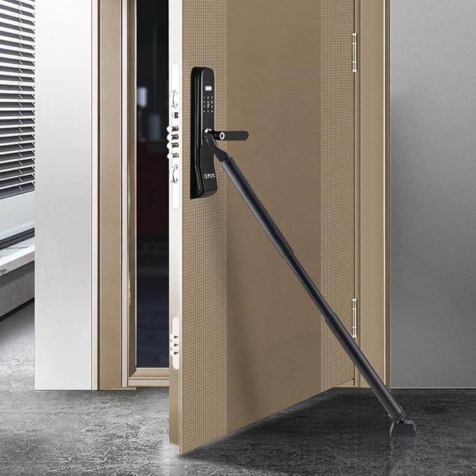 Door Security Bar 2 Pack Adjustable Door Jammer Door Stopper | Sliding Door Security Bar Barricad 2 in 1 Heavy Duty Window Security for Home Patio Door Apartment Travel Hotel Dorm - Image 8