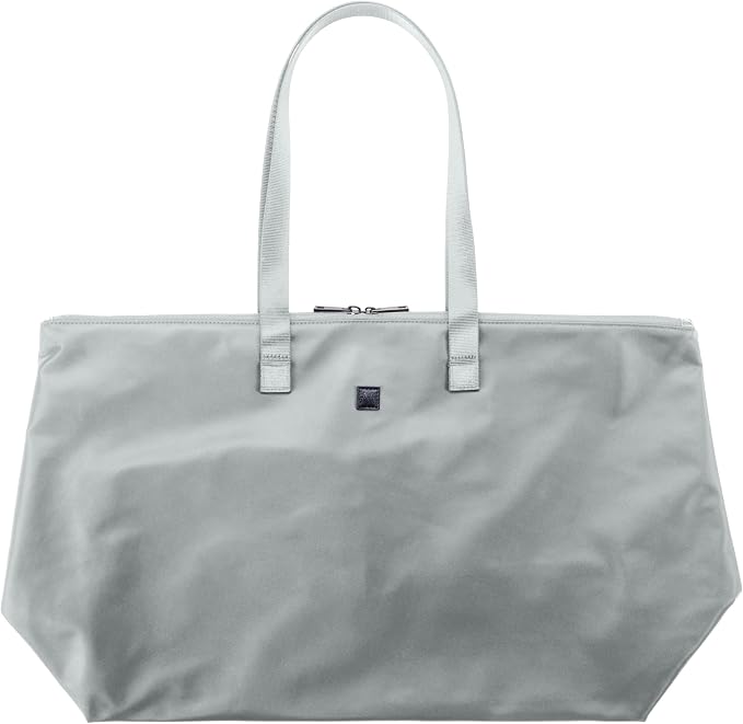Bobbi Tote | 48L | TOTE-257 Silver | Foldable/Packable Carry-On Personal Item, Trolley Sleeve, Sturdy Water-Resistant Nylon, Fits Under Airline Seat, TSA Friendly by MerzonTravel