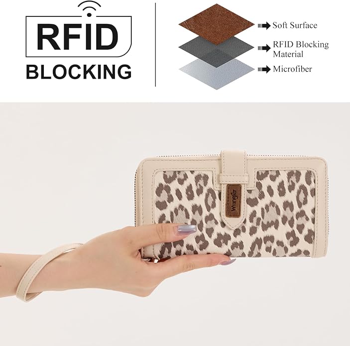 X Wrangler Women's Wallets Bifold Wristlet Wallets for Women Large Capacity Credit Card Wallet with ID Window - Image 5
