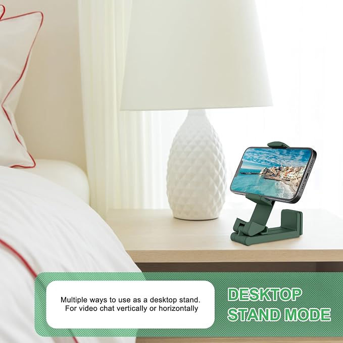Perilogics Airplane Phone Holder Mount Universal in Flight Hands Free Viewing with Multi-Directional Dual 360 Degree Rotation (Evergreen) - Image 4