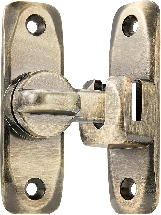 Bronze Barn Door Latches,90/180 Degree Gate Lock_B | Zinc Alloy Right Angle Door Lock Latch,Flip Gate Latches,Sliding Door Latch Lock,for Cabinets,Fence Gates,Pet Cage - Image 7