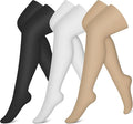 CHARMKING 3 Pairs Thigh High Compression Socks for Women and Men 15-20 mmHg Boost Circulation and All Day Comfort by CHARMKING