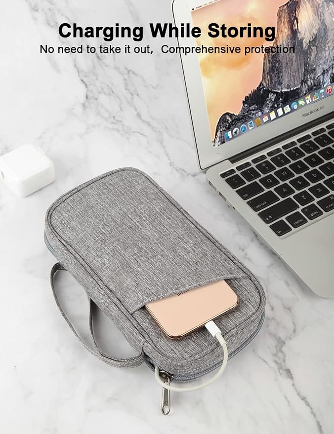 GOX Electronic Cable Organizer Travel Case Tech Pouch | Cord Organizer for Travel, Electronics travel Organizer Travel Case, Mouse and Charger Pouch - Image 5