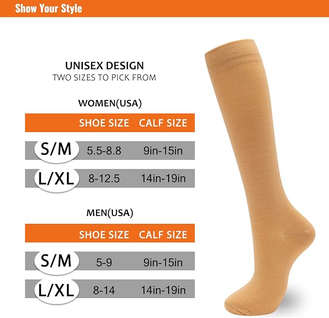 fenglaoda Compression Socks for Women Men 3 Pairs Graduated Compression Support Circulation Socks for Nurses - Image 2