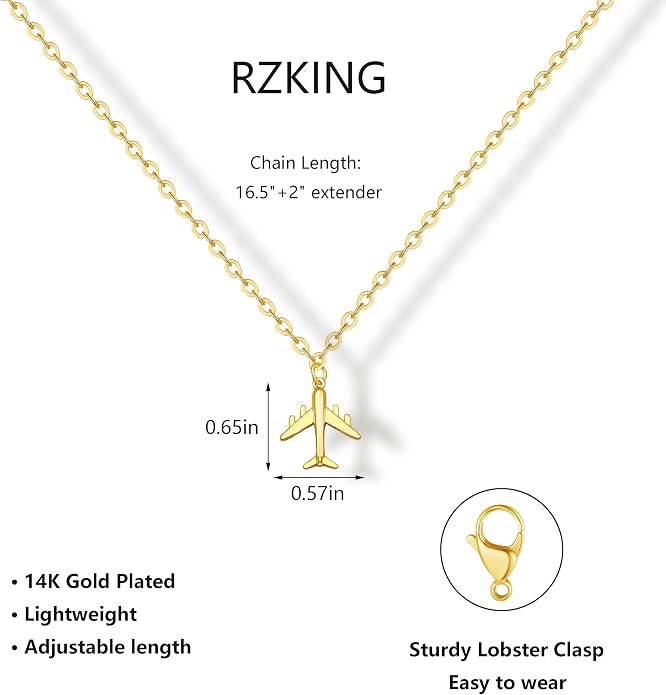 RZKING Golden Necklace for Women, Dainty Butterfly Heart Bow Rose Necklace, Gifts for Best Friend Sister Mom Girlfriend, Graduation Chritmas Birthday Anniversary Thank You Gifts - Image 2