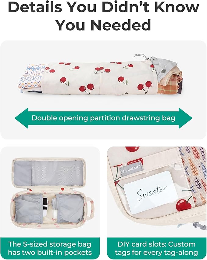 BAGSMART Compression Packing Cubes for Travel Essentials | 14 Set /6 Set /4 Set/2 Set, Lightweight, Durable - Image 6