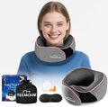 Teemour Travel Neck Pillow Airplane- Upgraded Memory Foam Neck Pillow for Airplanes 360° Support Desing, with Eye Mask & Earplugs, Portable Carry Bag for Long Flights, Business Trip|Travel Essentials by Teemour