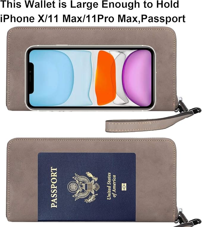 Small Compact Women Wallet RFID Blocking Genuine Leather Bifold Purse with ID Windows - Image 5