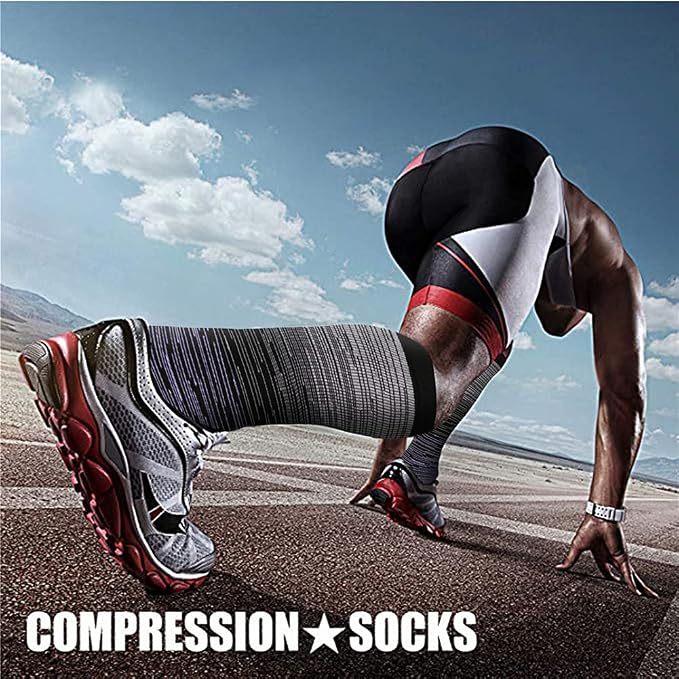 CHARMKING Compression Socks for Women & Men Circulation (3 Pairs) 15-20 mmHg is Best Support for Athletic Running Cycling - Image 2