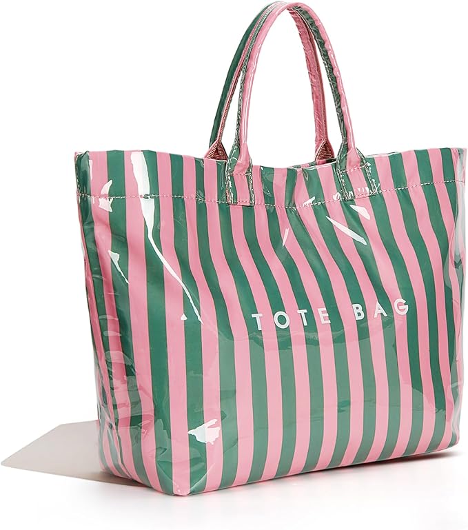 Lushandy PVC Tote Bag for Women Jelly Beach Bag Top Handle Hobo Handbag | Water-Resistant, Wipe Clean, Lightweight - Image 8