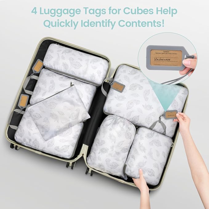 Cambond Compression Packing Cubes for Travel - Luggage Suitcase Organizer | Compression Zip Design for Space-saving, Expandable, Lightweight, Keep Clothes Sorted, Luggage Space Tidy, Carry on Pack Fast - Image 6