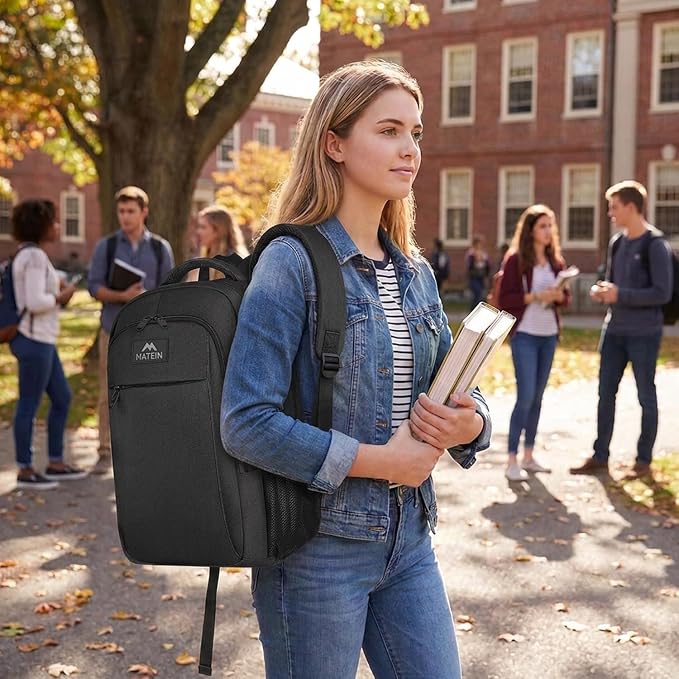 MATEIN Extra Large Backpack, 17 Inch TSA Friendly Travel Laptop Backpack | Business Work & College Bookbags, 20+ Pockets, Anti-Theft Hidden Pocket, Computer Bag, Gifts for Men & Women, Black - Image 3