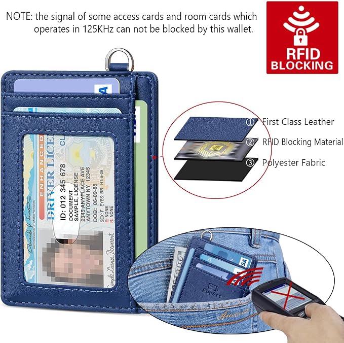 FurArt Slim Minimalist Wallet RFID Credit Card Holder for Men | slim minimalist compact rfid id window thin - Image 5