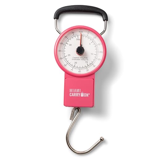 Mechanical Luggage Scale with Tape Measure, Up to 80 Pounds (Pink) - Image 6