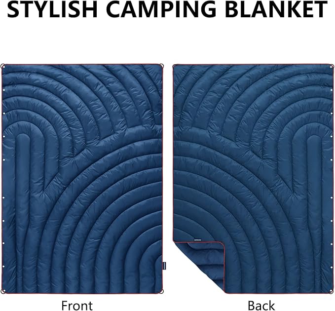 Camping Blanket,Puffy Blanket Lightweight Packable Camping Blanket Outdoor Blanket for Camping,Traveling, Stadium, Hiking, Picnics - Image 2