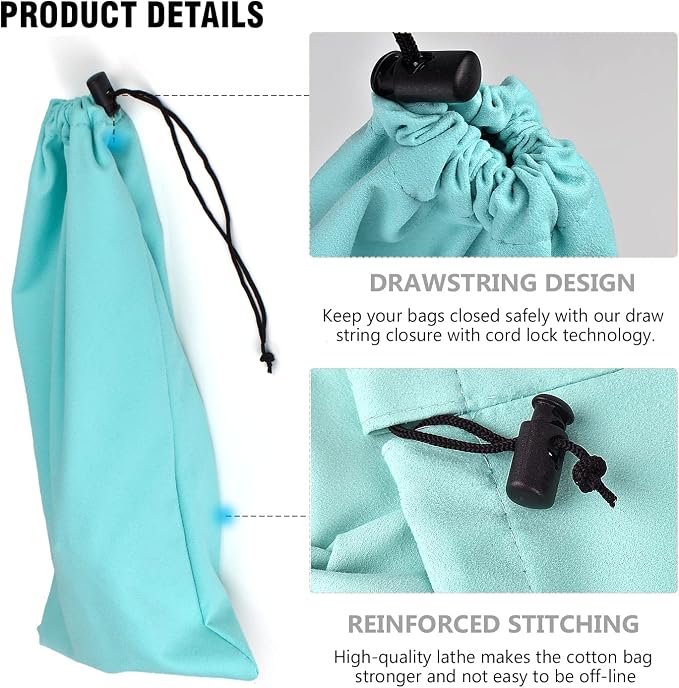 PlasMaller Shoe Storage Bags 100% Cotton with Drawstring for Men and Women for Travel Protecting and Storing Shoes - Image 6