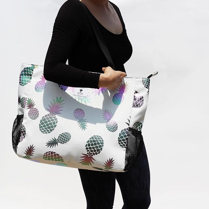 ESVAN LARGE BEACH BAG Water Resistant Lightweight 20 inch Women Oversize Tote Bag for Gym Beach Travel Pool Yoga Nurse - Image 2
