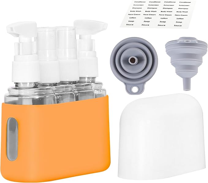 Bpluma Travel Bottles, Leak Proof Containers For Toiletries TSA Approved Airplane Accessories Kits For Liquid With Labels | For Toiletries TSA Approved Airplane Accessories Kits For Liquid With Labels by Bpluma