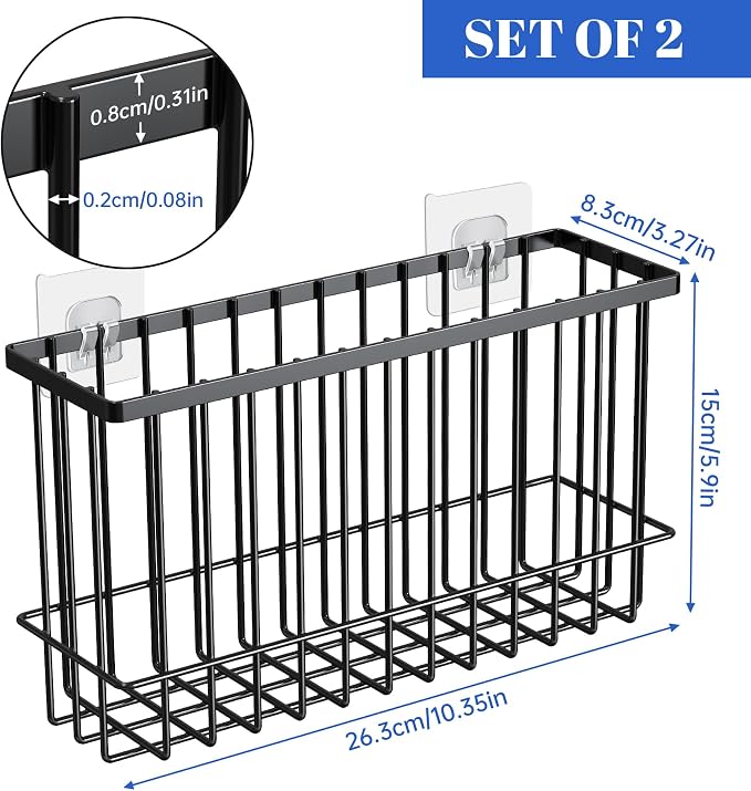 NiHome Cabinet Door Lid Organizer 2-Pack, Cabinet Organizers and Storage, Compact Design for Space Optimization-Over the Cabinet Door Organizer for Diverse Storage Solution - Image 7