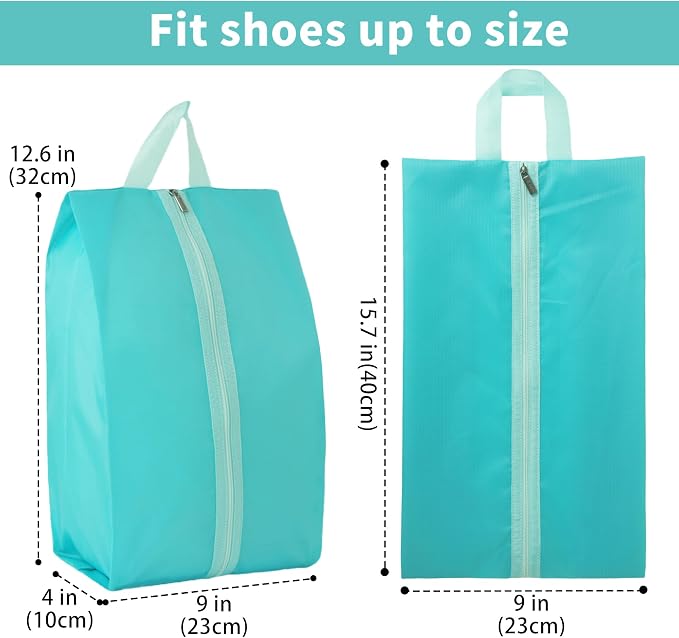6pcs Portable Shoe Organizer, Travel Pouches with Zipper, Golf Shoe Bags, Clothes Bags, Soccer Cleats Bag Shoe Pouch for Gym, Waterproof, Odor-Resistant (Blue) | Golf Shoe Bags, Clothes Bags, Soccer Cleats Bag Shoe Pouch for Gym, Waterproof, Odor-Resis... - Image 2