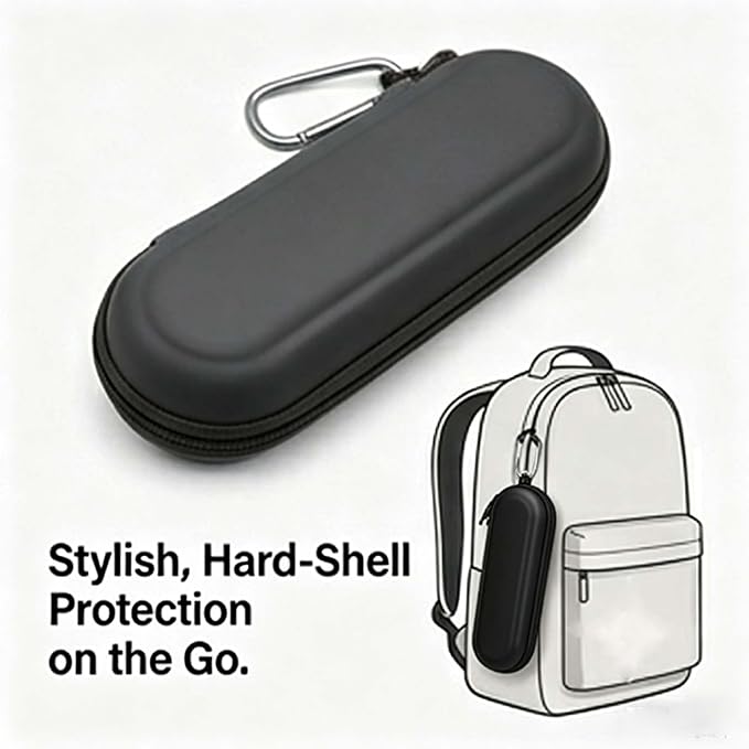 Aluminum Foil Lined Toothbrush Travel Case for Oral B/Oral-B Pro 1000 1500 5000 7000 & Philips Sonicare 4100 1100 5300 5100 6100/iO Electric Toothbrush, Hard Protective Storage Bag，only case (black) - Image 7