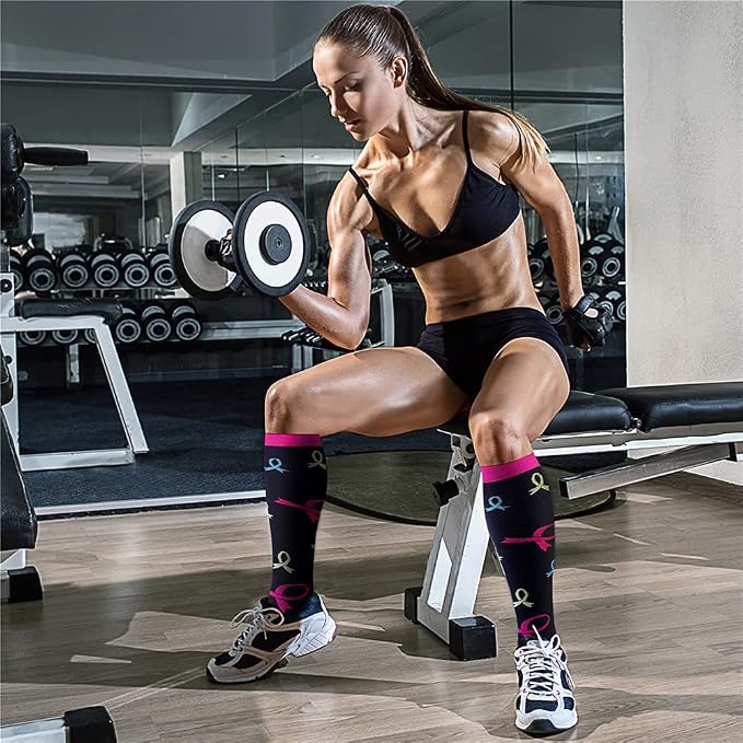 CHARMKING Compression Socks for Women & Men Circulation (3 Pairs) 15-20 mmHg is Best Support for Athletic Running Cycling - Image 4