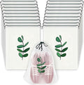 18PCS Clear Shoe Bags for Travel, Eucalyptus Leaf Pattern Travel Shoe Bags, Drawstring Shoe Travel Bags for Packing and Storage, Waterproof & Dustproof (15.7” x 11.8”) by Unknown