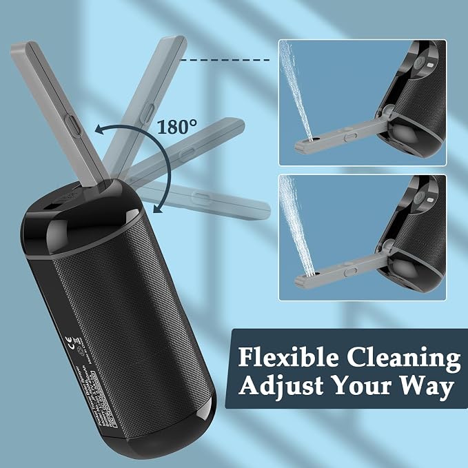 Portable Bidet for Travel, Rechargeable Waterproof Sprayer, Black | Portable Rechargeable Travel Bidet Sprayer Fits Various Water Bottles, Waterproof High Pressure Handheld for Personal Hygiene - Image 4