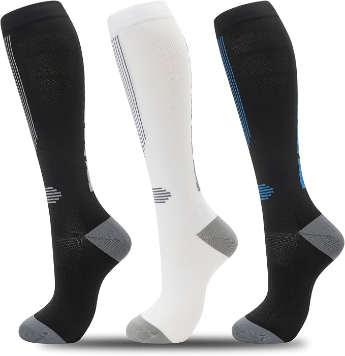 fenglaoda Compression Socks for Women Men 3 Pairs Graduated Compression Support Circulation Socks for Nurses by fenglaoda