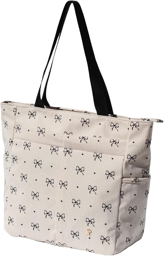 ESVAN Original Floral Tote Bag Large Shoulder Bag with Multi Pockets for Gym Travel Beach Daily Bags - Image 3