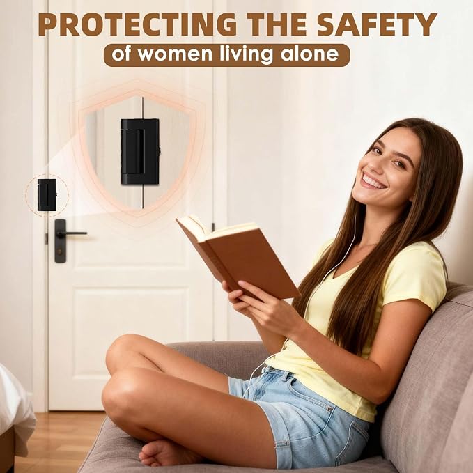 Home Security Door Reinforcement Lock,for Home Safety & Privacy(Drilling) | Child Proof Door Lock,Extra Door Lock from Inside Prevent Unauthorized Entry - Image 5