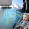 ViSSKO 2026 Car Fan for Backseat, USB Invisible Car Headrest Cooling Fan for Kids Replace Ventilated Seats with 3 Speeds Fit in Most Cars Vehicle Jeep Van RV Truck by ViSSKO