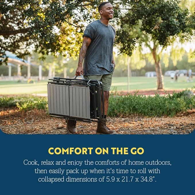 GCI OUTDOOR Master Cook Station | Portable Folding Kitchen Table with Soft Shell Sink, Heat Resistant Tabletop & Telescoping Lanter Pole, Perfect for Camping Trips - Image 5