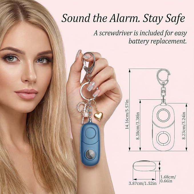 Personal Alarm for Women Keychain Alarm: Qoosea 135dB Emergency Keychain Siren with Strobe Light Loud Siren for Women Kids Students Seniors Emergency Self-Defense for Night Sports - Image 6
