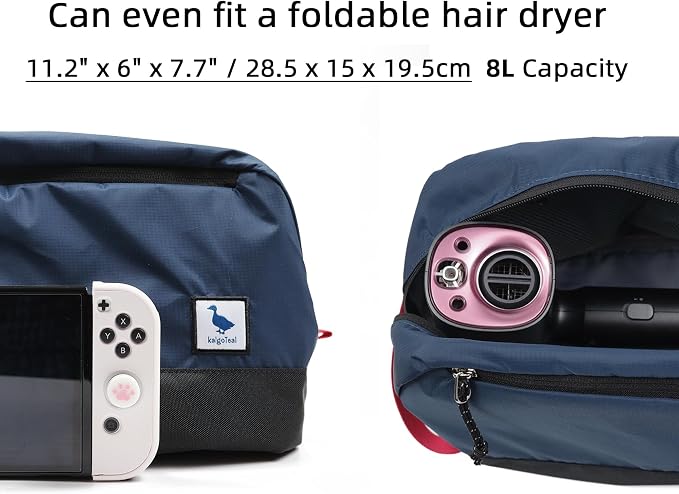 Travel Toiletry Bag 8L, Large Packing Cube with Waterproof TPU Wet/Dry Compartment - Image 9