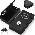 Reallnaive 1 Pack Metal Box for Gamblers Pocket Sized Winner Bank Casino Cash Box with 2 Keys Portable Casino Money Safe strongbox for Cash Saving Go Home Money Gifts (Black,Classic) by Reallnaive