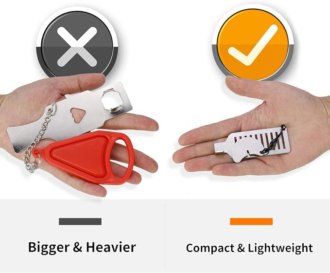 Portable Door Lock for Travel - Improved Travel Hotel Door Lock Apartment Security Device Door Jammer ozozo - Image 4
