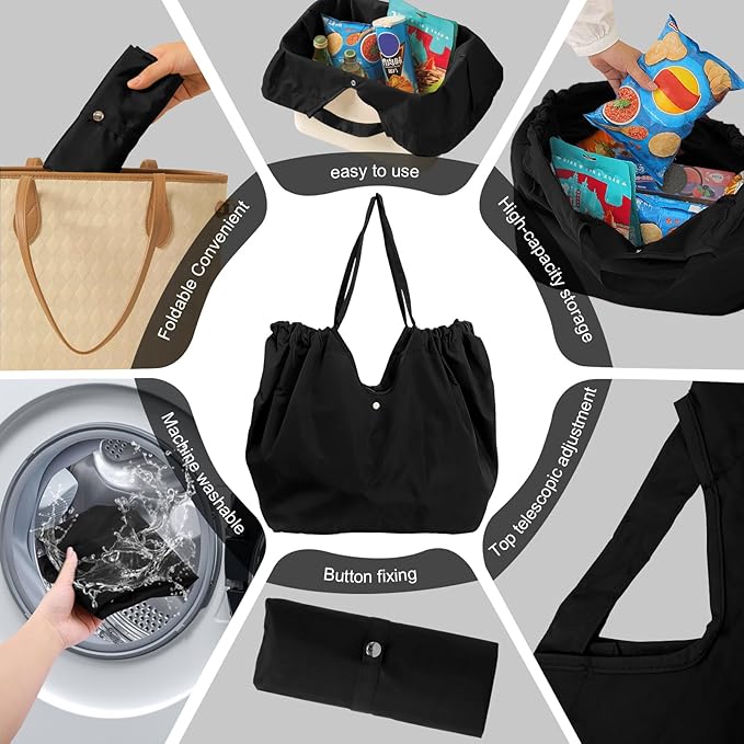 Reusable Grocery Bags,Reusable Shopping Bags,Folding Bags Totes,Stretchable and shrinkable shopping bag for Groceries - Image 5