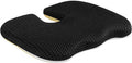 Gooo&Ma Air Fiber Seat Cushion, U-Shape Tailbone Comfort, Black | Breathable cooling, ergonomic design, for office chair/car/gaming, washable, non-slip base, 19.7"x15.7"x1.6" by GoooMa