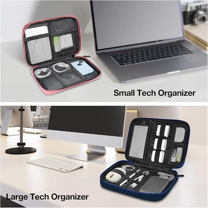MATEIN Tech Organizer Travel Case 2 Pack, Charging Cord Organizer for Cable | Water Resistant, Portable Electronics Case, Carrying Bag for Cable, Changer, Earphone, for Electronic Accessories - Image 7