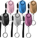 6Pack Personal Alarm Siren Emergency Self Defense Security with LED Lights Safety Alarm for Women Kids and Elders(Multicolored) | Loud Keychain Emergency Alarm with LED Light, Portable Safety Siren for Walking, Travel, Jogging & Night Safety by Batterystringlights