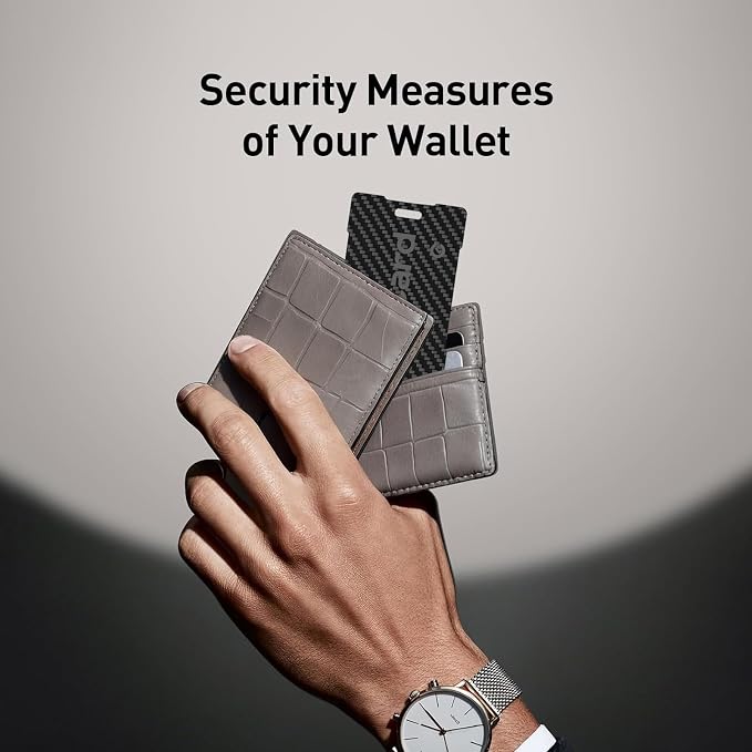 Wireless Charging Wallet Tracker Card Android & iOS, Find My | Wireless charging, ultra-thin; IP68 waterproof; Apple Find My (MFi) & Google Find My Device; for wallet - Image 2