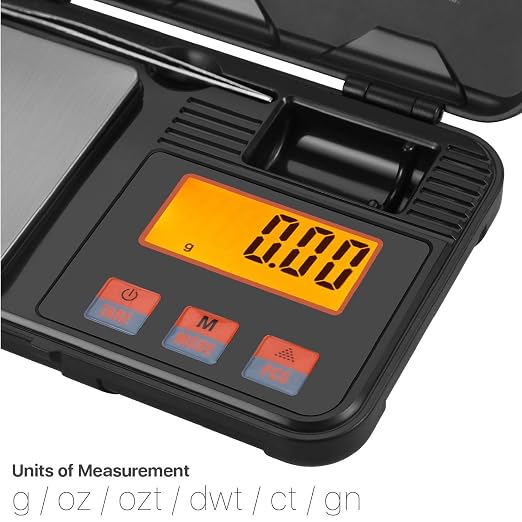 Flexzion Digital Gram Scale, 200g x 0.01g Pocket Scale for Coins, Jewelry | Compact Food Scale with 6 Weighing Units, Stainless Steel Platform, Tare, Counting Mode, Tweezers and 50G Calibration Weight - Image 3