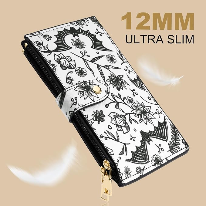 Travelambo RFID Wallet Women Large Size Bifold Multi Card Wallet Case with Zipper Pocke Credit Card Holder for Women - Image 8